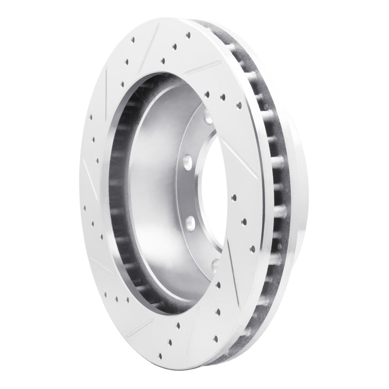 R1 99-99 Ford F-350 Super Duty 4WD Front Right Drilled & Slotted Silver Brake Rotor