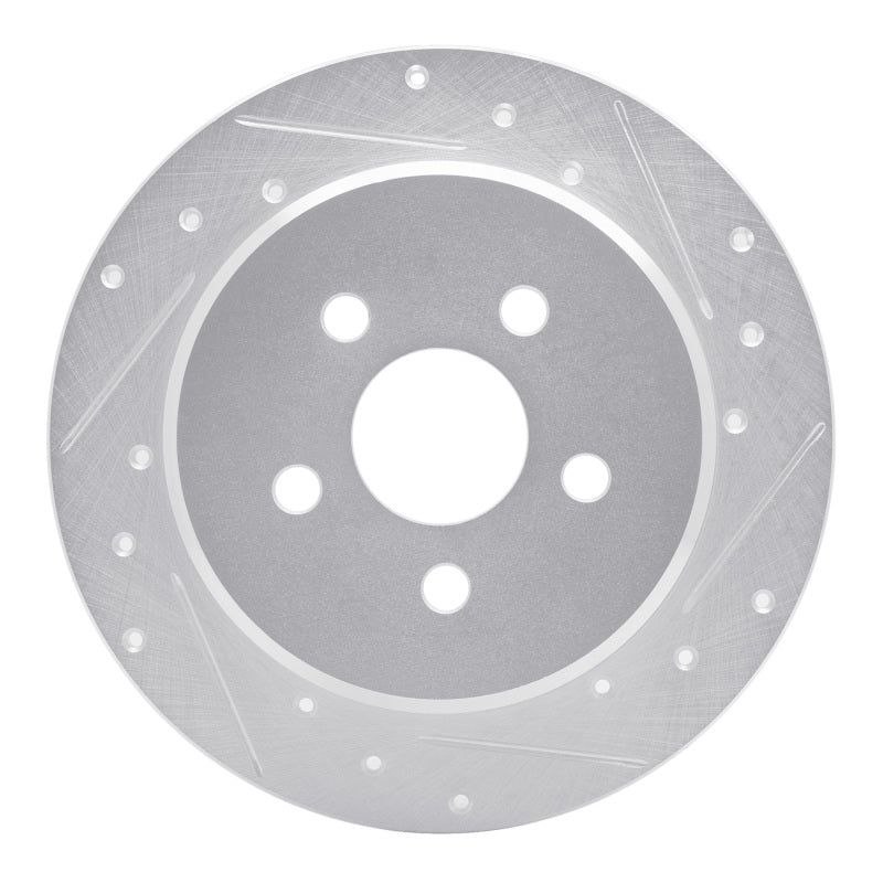 DFC 95-03 Chrysler PT Cruiser Rear Right Drilled & Slotted Silver Brake Rotor