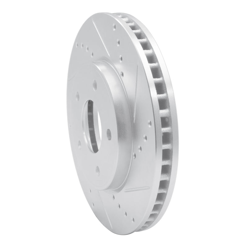 R1 11-25 Chevrolet City Express Front Right Drilled & Slotted Silver Brake Rotor