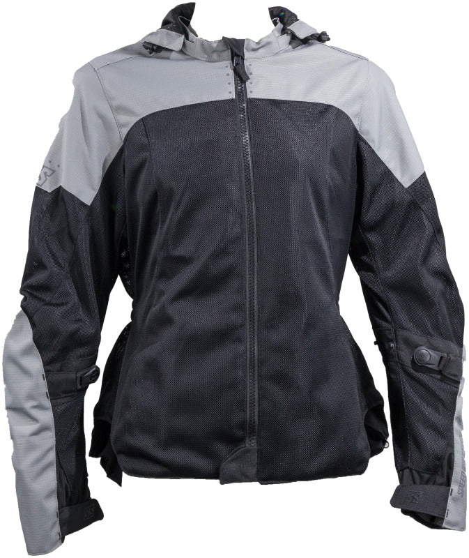 Speed and Strength Starstruck Mesh Jacket Grey/Black Womens - XL