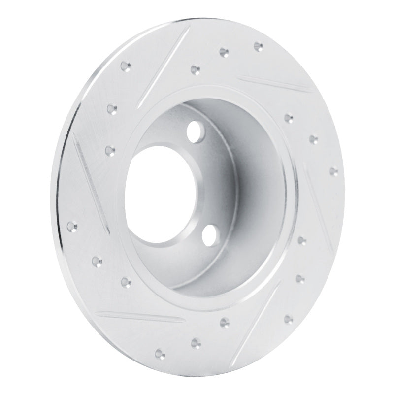 DFC 89-91 Audi 100 Rear Left Drilled & Slotted Silver Brake Rotor