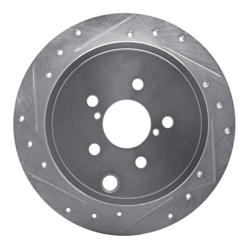 DFC 08-15 Subaru Forester Rear Left Drilled & Slotted Silver Brake Rotor