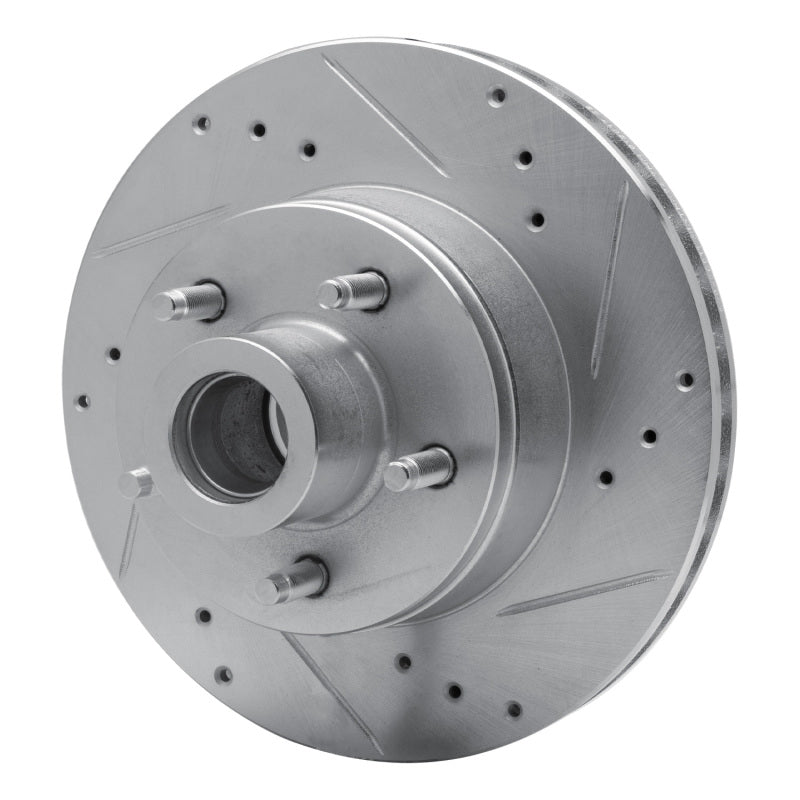 DFC 90-91 Ford LTD Crown Victoria Front Left Drilled & Slotted Silver Brake Rotor