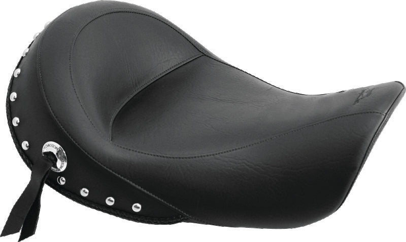Mustang 06-17 Harley Dyna Standard Touring Solo Seat w/Studs - Black