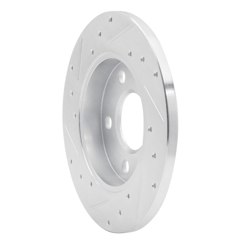 R1 04-16 Buick ALLURE Rear Right Drilled & Slotted Silver Brake Rotor