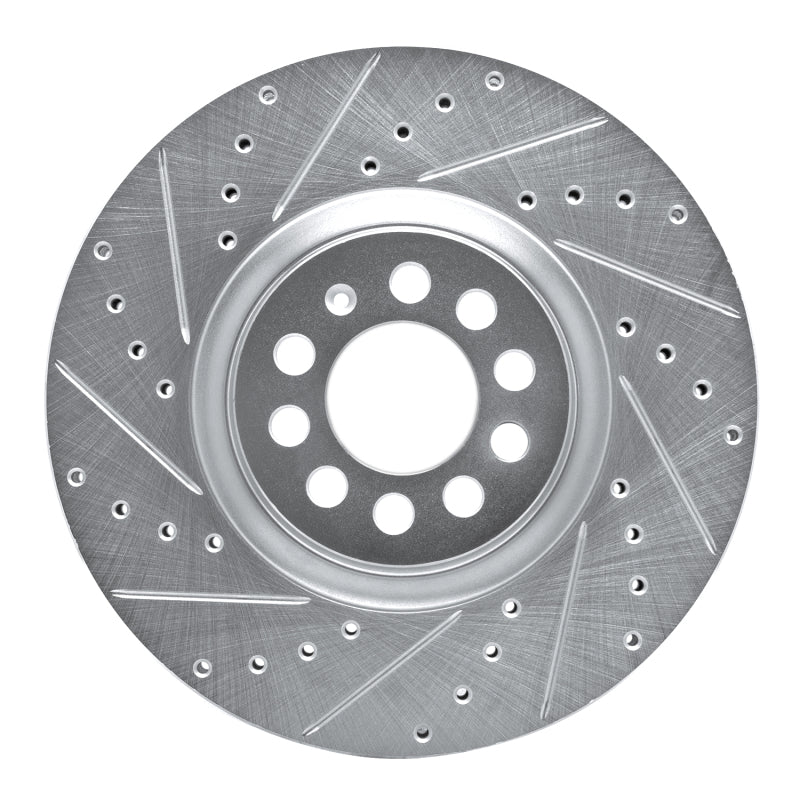 DFC 00-06 Audi TT Front Left Drilled & Slotted Silver Brake Rotor