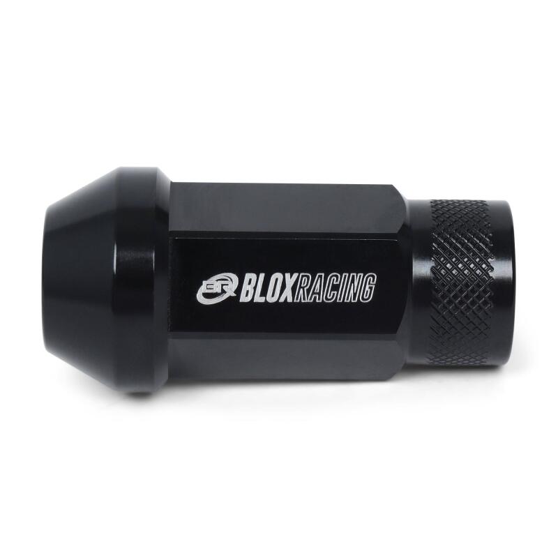 BLOX Racing Street Series Forged Lug Nuts - Black 12 x 1.5mm - Set of 20 (New Design)