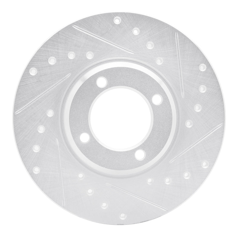R1 63-86 Ford Cortina Front Right Drilled & Slotted Silver Brake Rotor