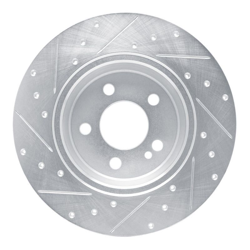 R1 15-21 Mercedes-Benz C200 (Mexico) Rear Right Drilled & Slotted Silver Brake Rotor