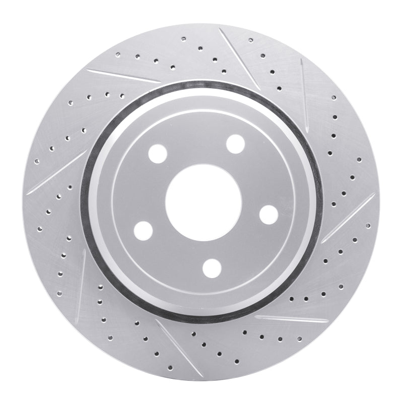 R1 12-25 Dodge Durango Rear Right Drilled & Slotted Geo-Carbon Rotor