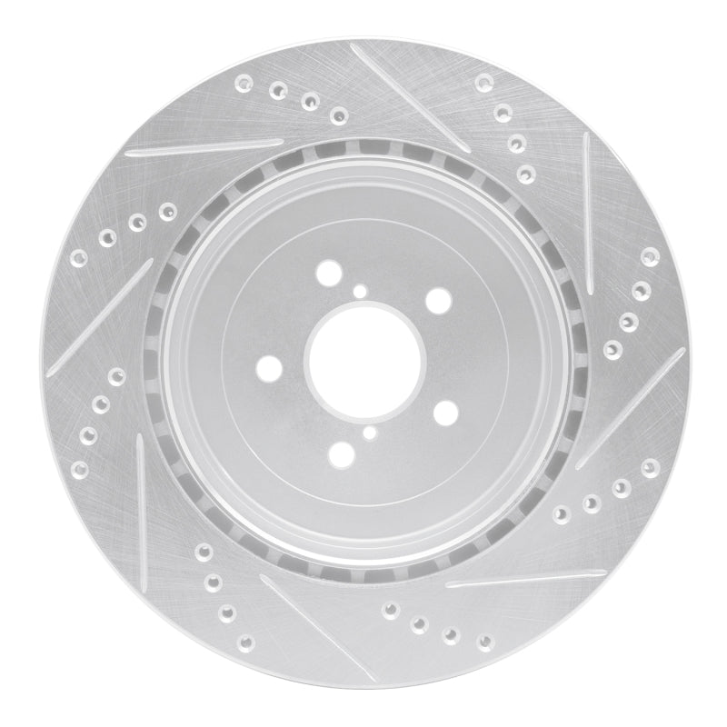 DFC 03-04 Subaru Impreza Rear Left Drilled & Slotted Silver Brake Rotor