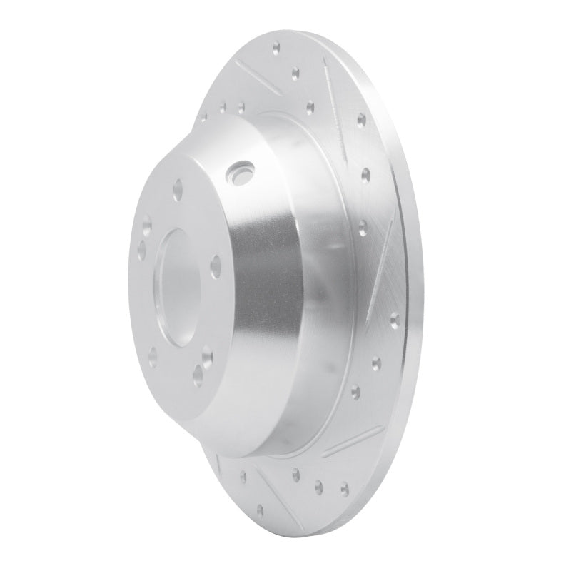 R1 15-20 Kia SORENTO Rear Right Drilled & Slotted Silver Brake Rotor