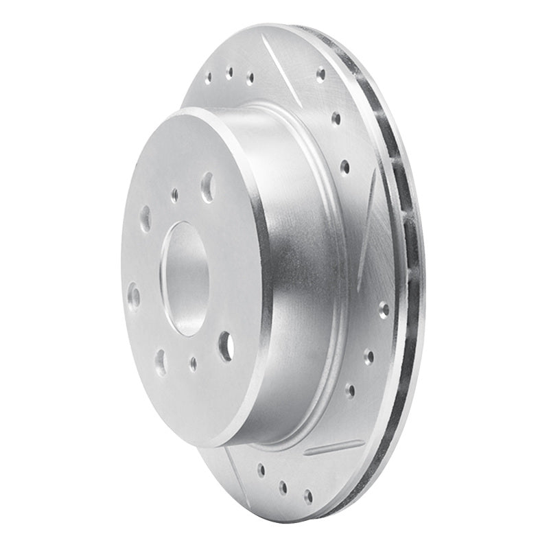 R1 84-88 Toyota Cressida Rear Right Drilled & Slotted Silver Brake Rotor