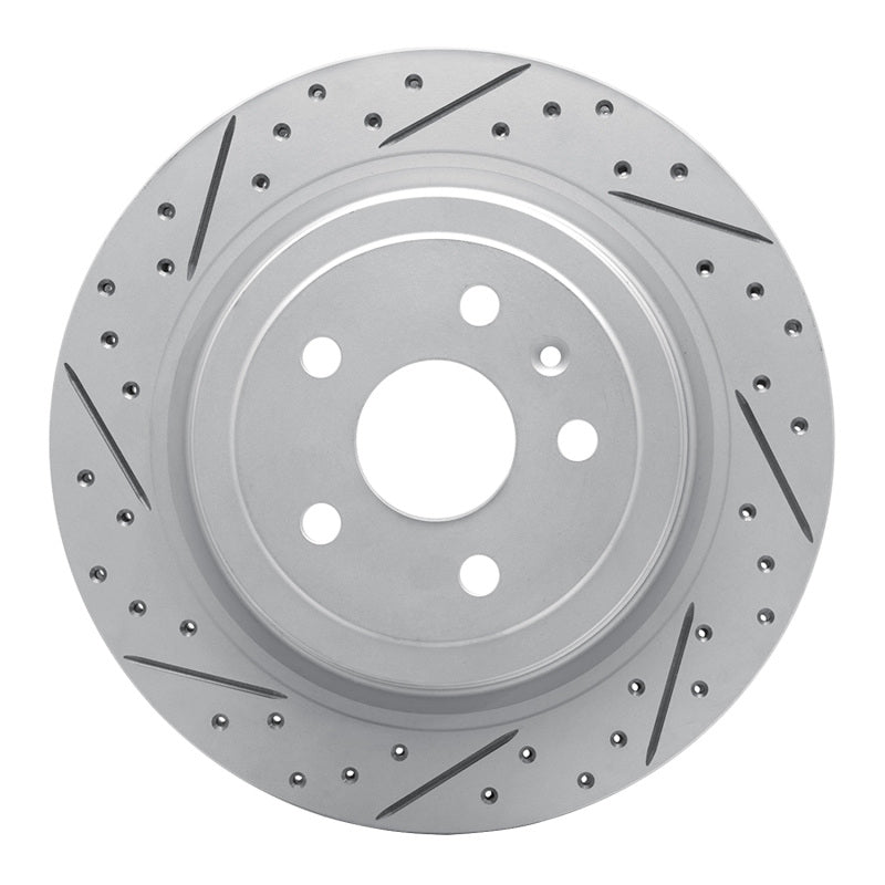 R1 08-14 Cadillac Cts Rear Left Drilled & Slotted Geo-Carbon Rotor