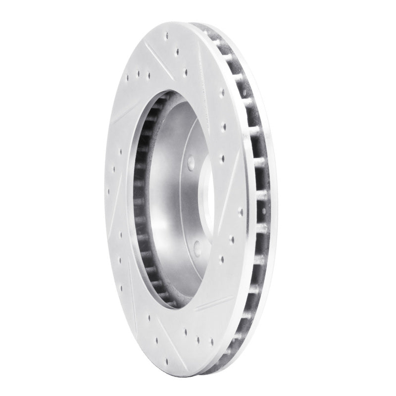 R1 77-80 Buick LeSabre Rear Left Drilled & Slotted Silver Brake Rotor