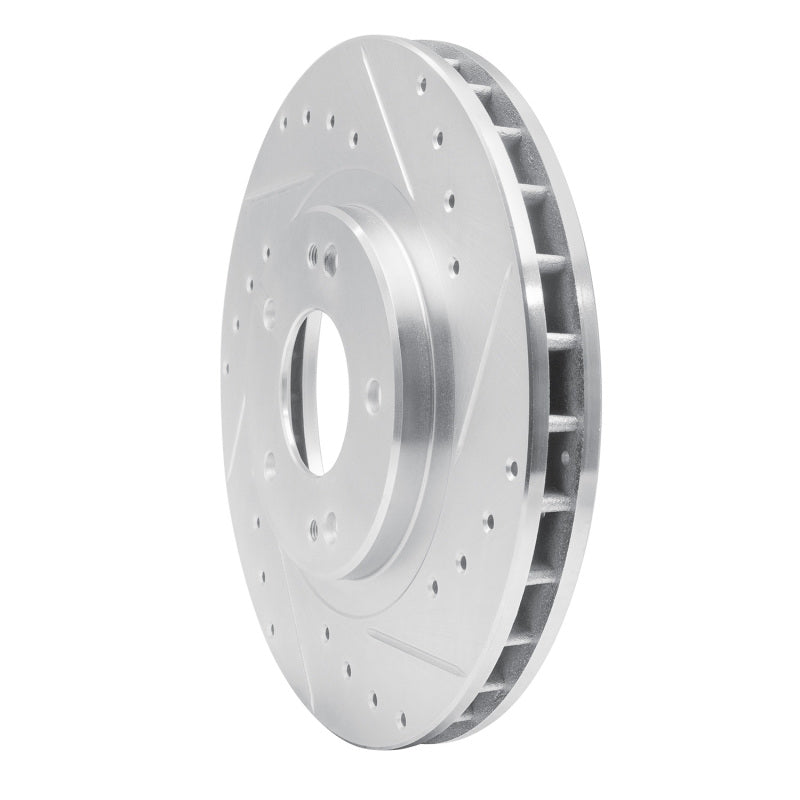 DFC 91-93 Dodge Stealth Front Right Drilled & Slotted Silver Brake Rotor