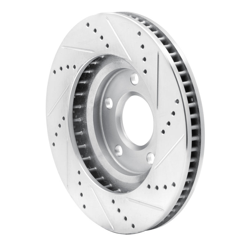 R1 97-05 Buick Park Avenue Front Left Drilled & Slotted Silver Brake Rotor