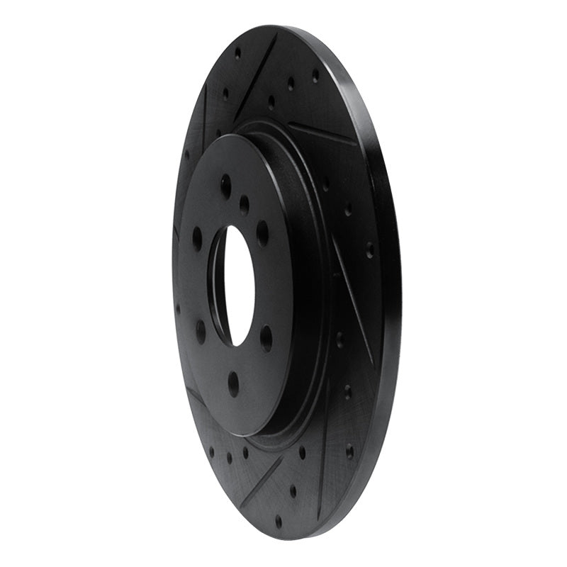 R1 06-06 Buick TERRAZA Rear Left Drilled & Slotted Black Brake Rotor
