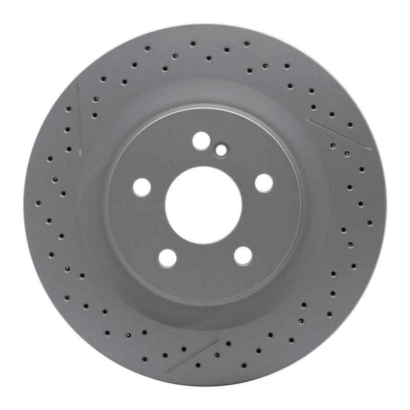 R1 08-15 Mercedes-Benz C63 AMG Rear Drilled & Slotted GeoSPEC Coated Rotor