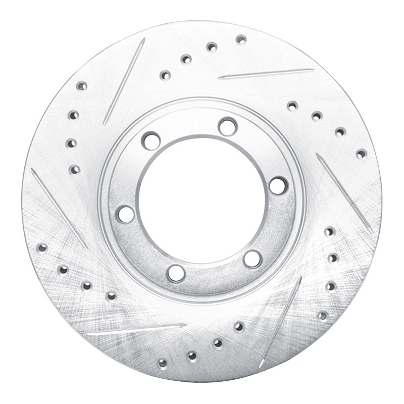 R1 86-06 Chevrolet Luv Pickup (Mexico) Front Left Drilled & Slotted Silver Brake Rotor