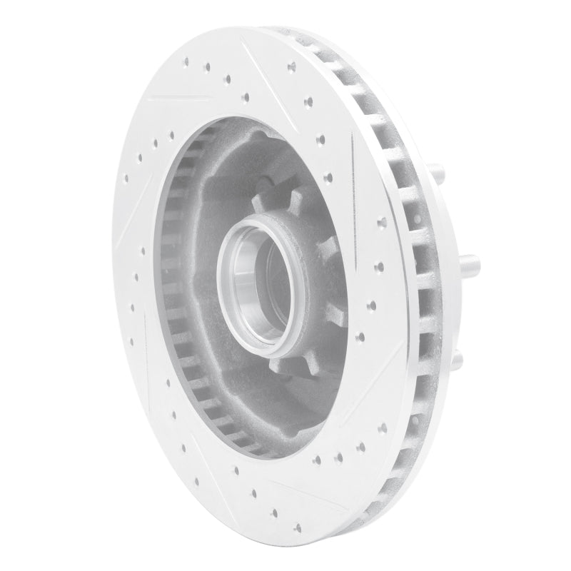 R1 71-95 Chevrolet C20 Suburban Front Left Drilled & Slotted Silver Brake Rotor
