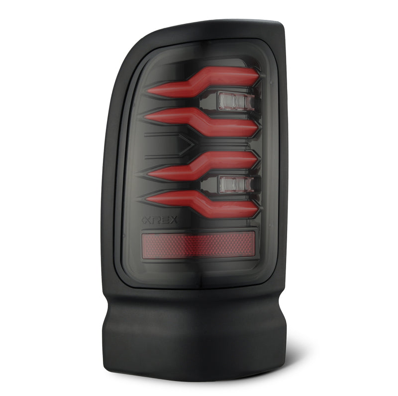 AlphaRex 94-01 Dodge Ram 1500/2500/3500 LUXX-Series LED Tail Lights - Black/Red