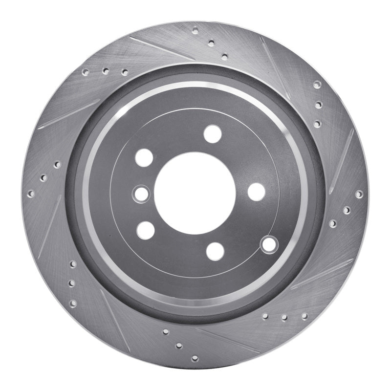 DFC 06-12 Land Rover Range Rover Rear Right Drilled & Slotted Silver Brake Rotor