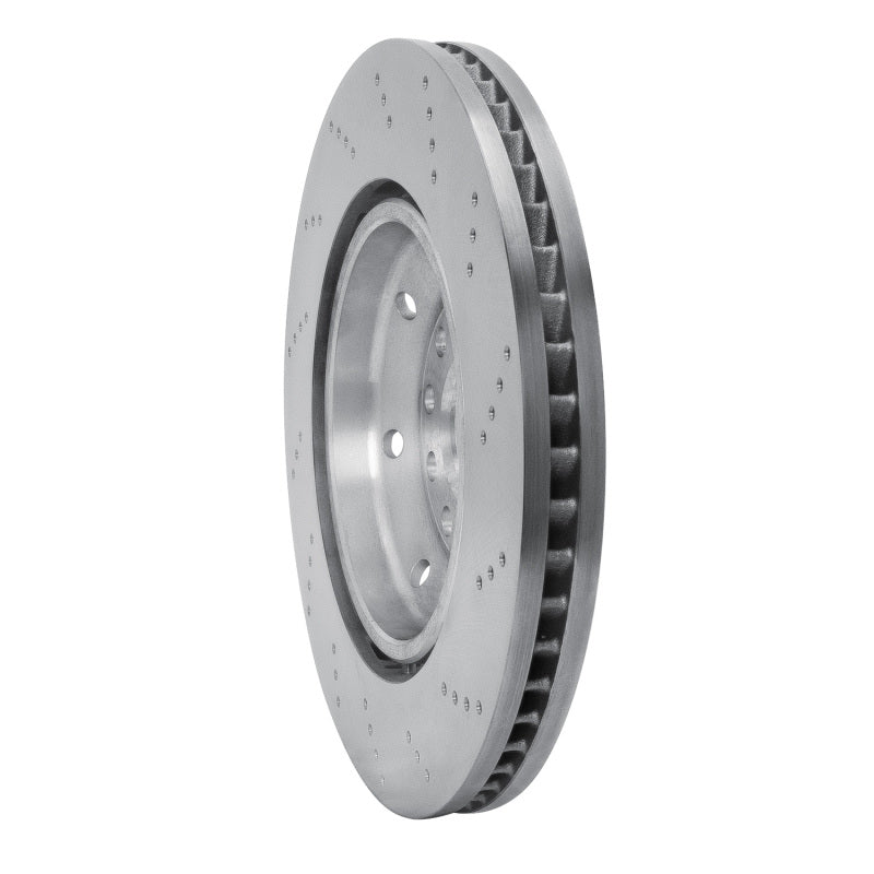 R1 03-04 Audi RS6 Left Front Drilled Carbon Alloy GeoMET Rotor
