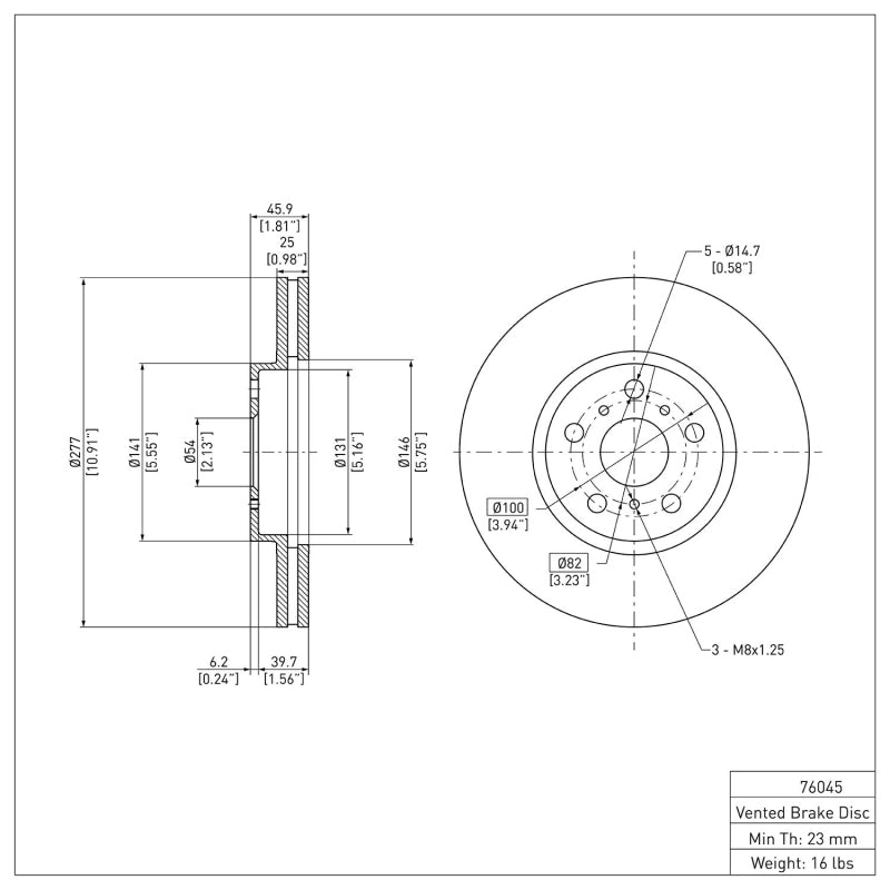 R1 90-93 Toyota Celica Front Brake Rotor
