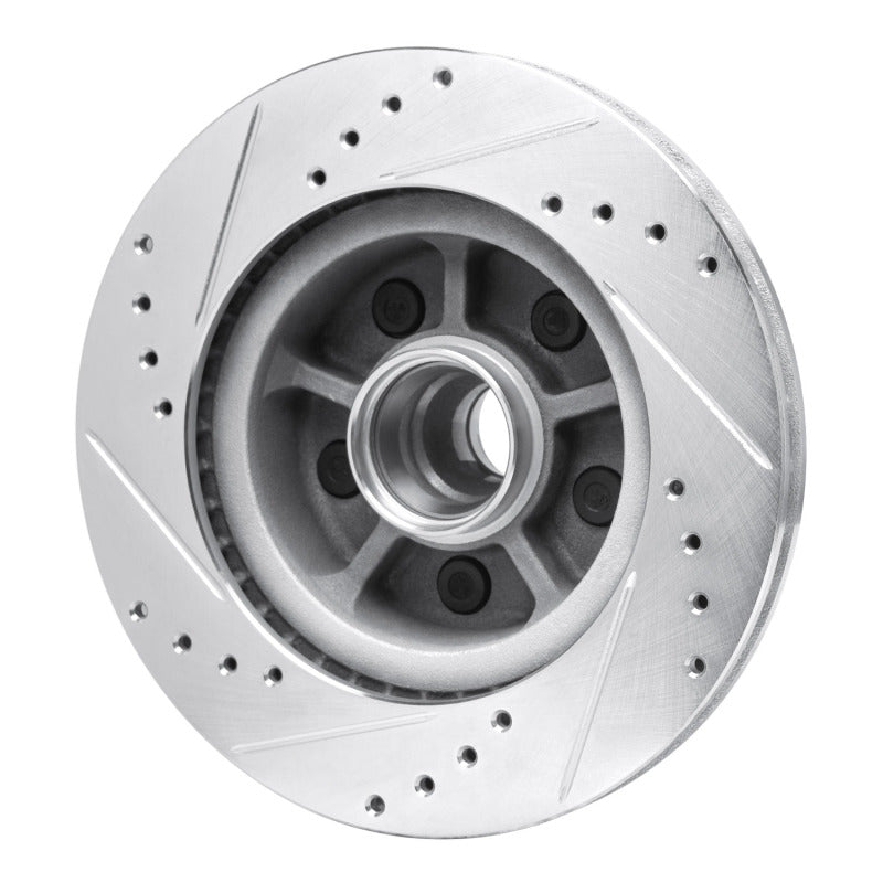 R1 1968-1973 Ford Country SQUIRE Front Right Drilled & Slotted Silver Brake Rotor