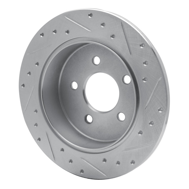 DFC 91-95 Ford Crown Victoria Rear Left Drilled & Slotted Silver Brake Rotor