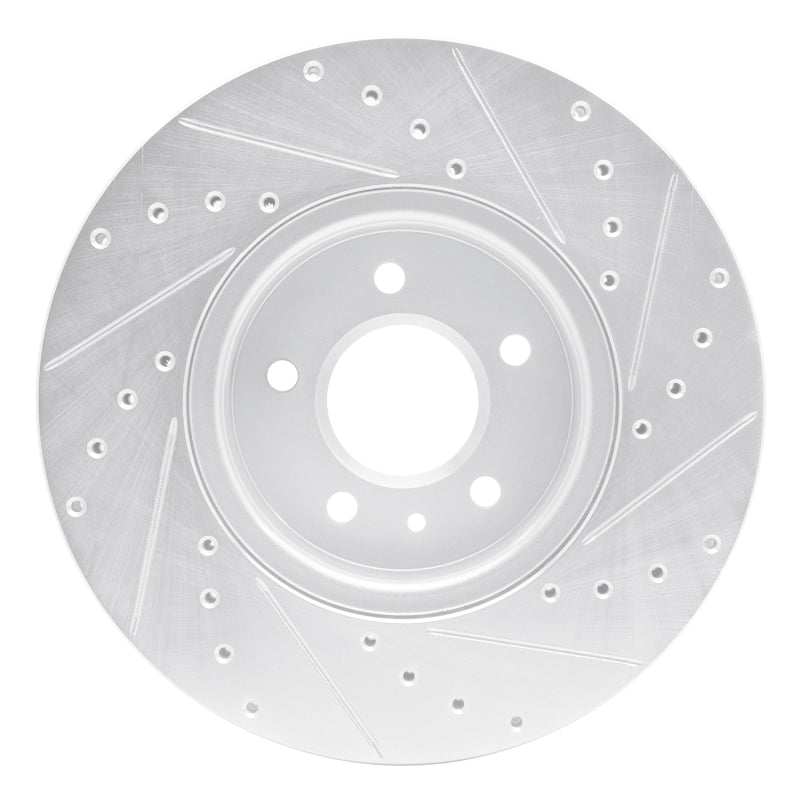 DFC 13-25 Cadillac ATS Front Left Drilled & Slotted Silver Brake Rotor