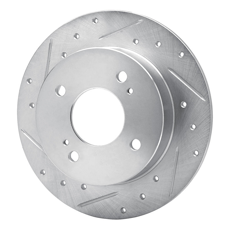 DFC 89-98 Nissan 240SX Rear Left Drilled & Slotted Silver Brake Rotor