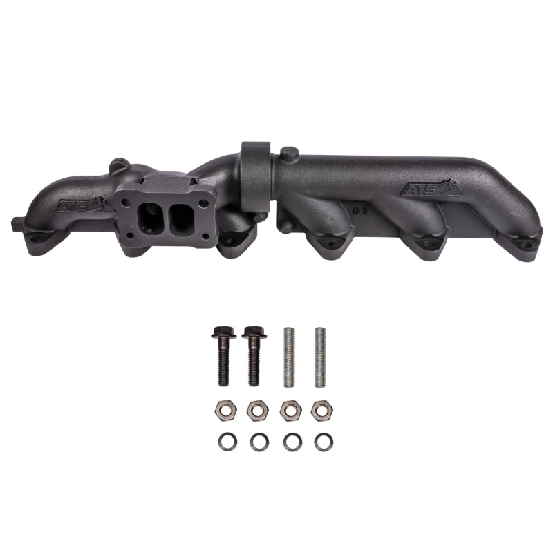 ATS Diesel 03-07 5.9L Cummins 2Pc Wide Flange T3 Pulse Flow Exhaust Manifold w/ Flange Hardware
