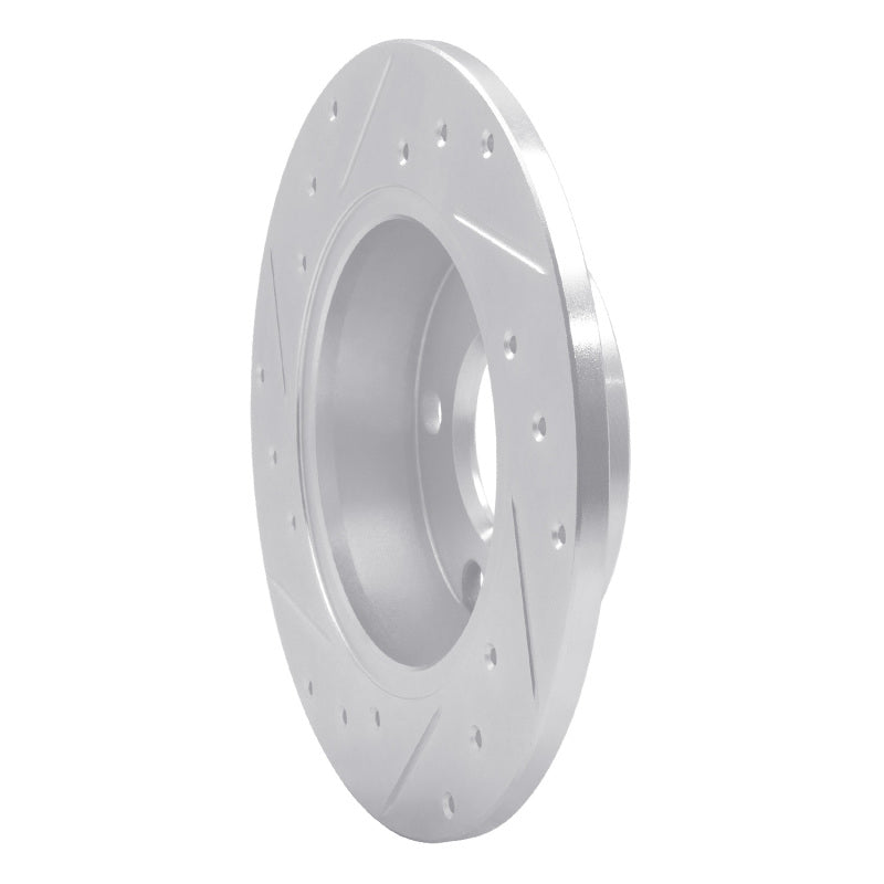 R1 99-05 Audi A6 Quattro Rear Right Drilled & Slotted Silver Brake Rotor