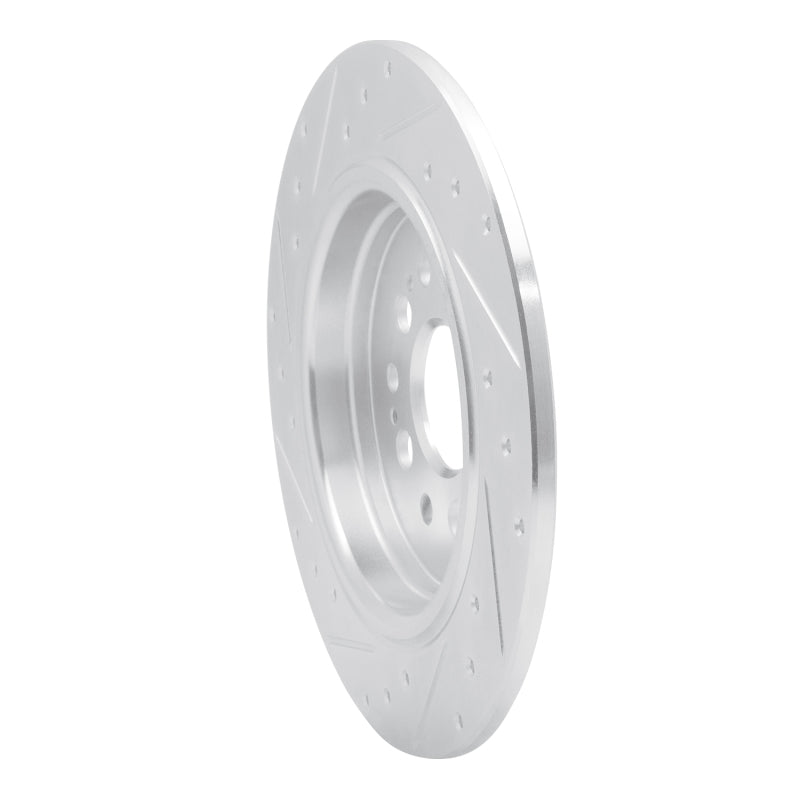 R1 17-25 Acura RDX Rear Right Drilled & Slotted Silver Brake Rotor