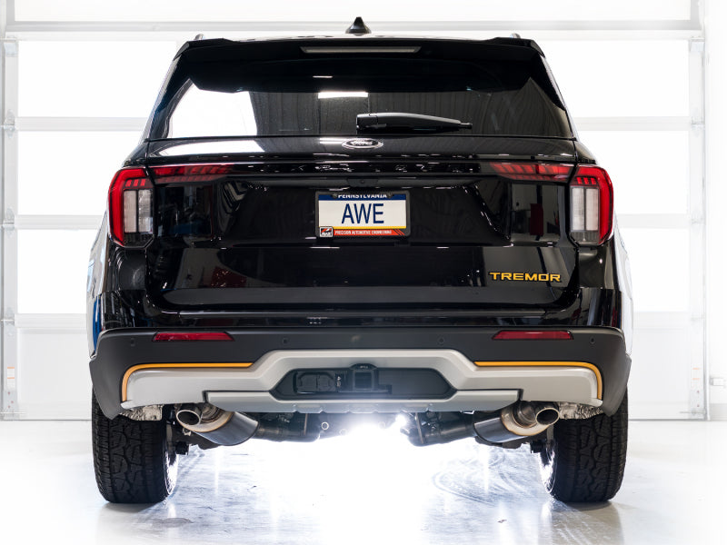 AWE Tuning 2021+ Ford Explorer Tremor 3.0TT 0FG Dual Rear Exit Exhaust w/ Bash Guard