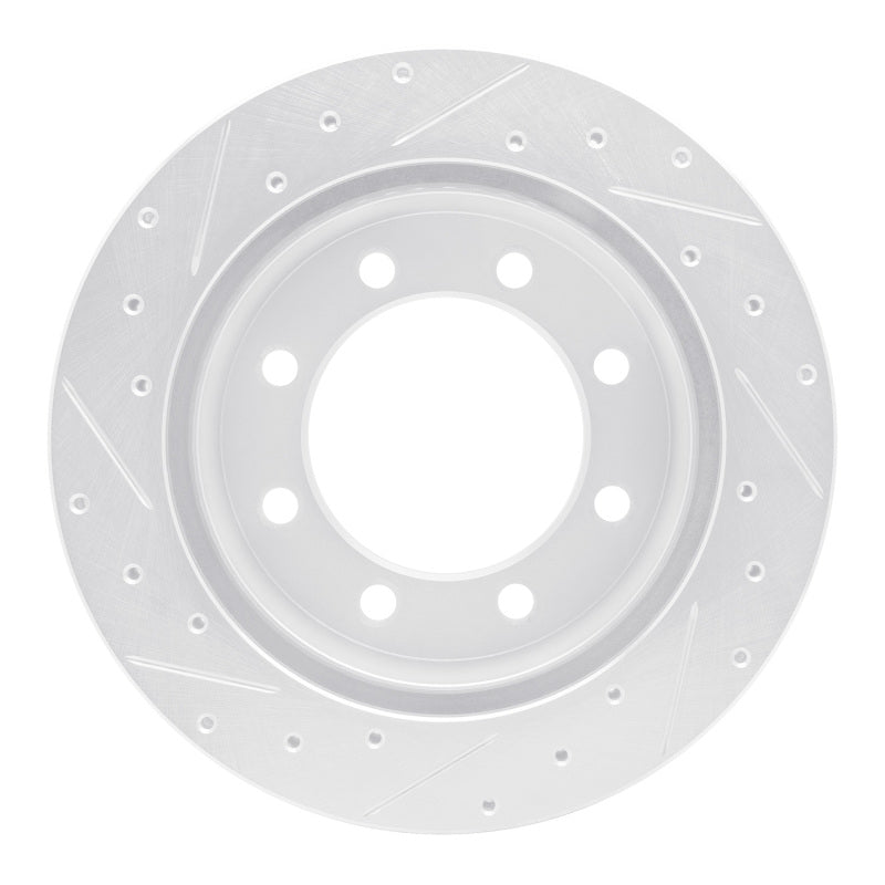 R1 99-07 Ford E-350 Club Wagon Rear Right Drilled & Slotted Silver Brake Rotor