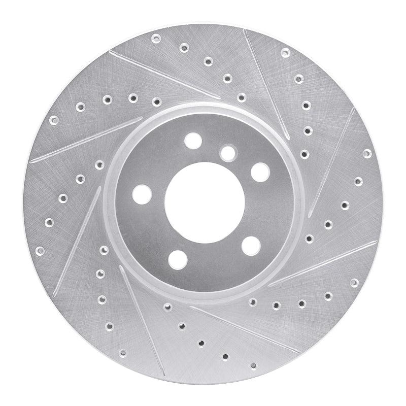 DFC 02-06 BMW X5 Front Right Drilled & Slotted Silver Brake Rotor