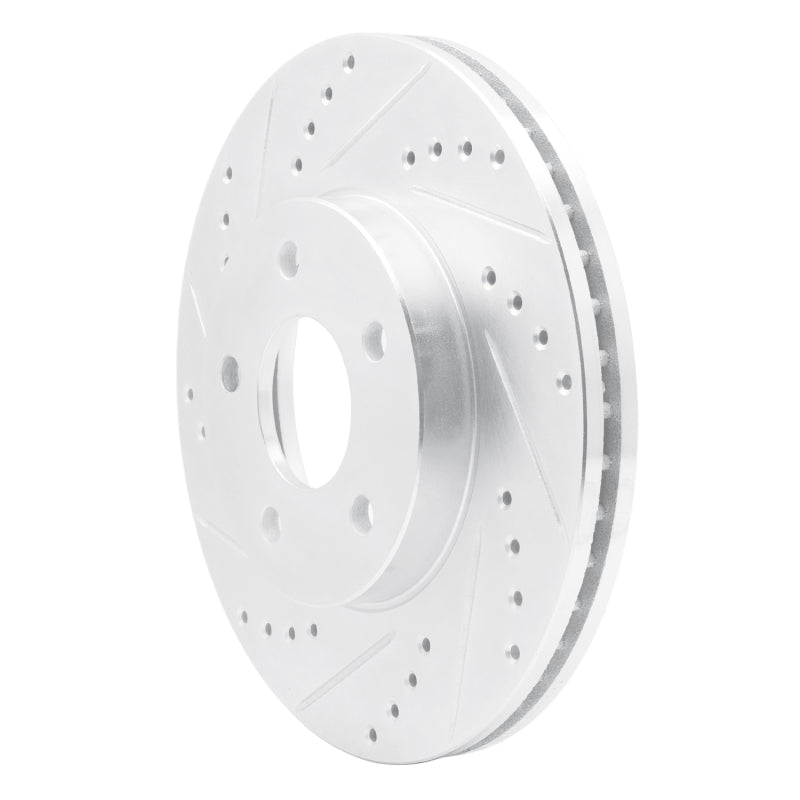 R1 07-10 Chevrolet COBALT Front Left Drilled & Slotted Silver Brake Rotor