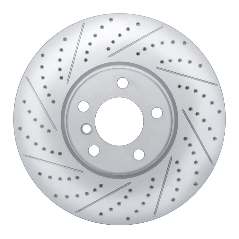 R1 21-23 Dodge Challenger Right Front Drilled & Slotted Geo-Carbon Rotor