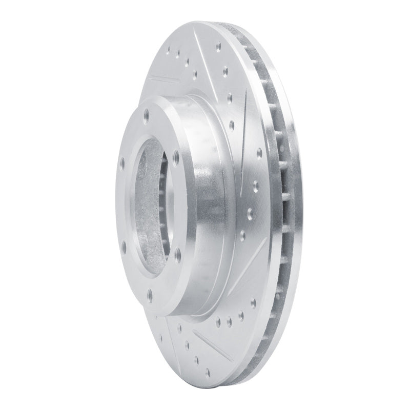 R1 90-92 Toyota Land Cruiser Front Right Drilled & Slotted Silver Brake Rotor