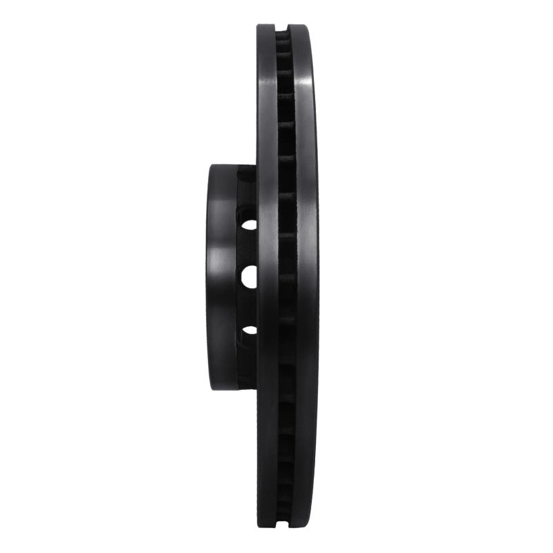 R1 00-03 Audi A8 Front Left Drilled & Slotted Black Brake Rotor