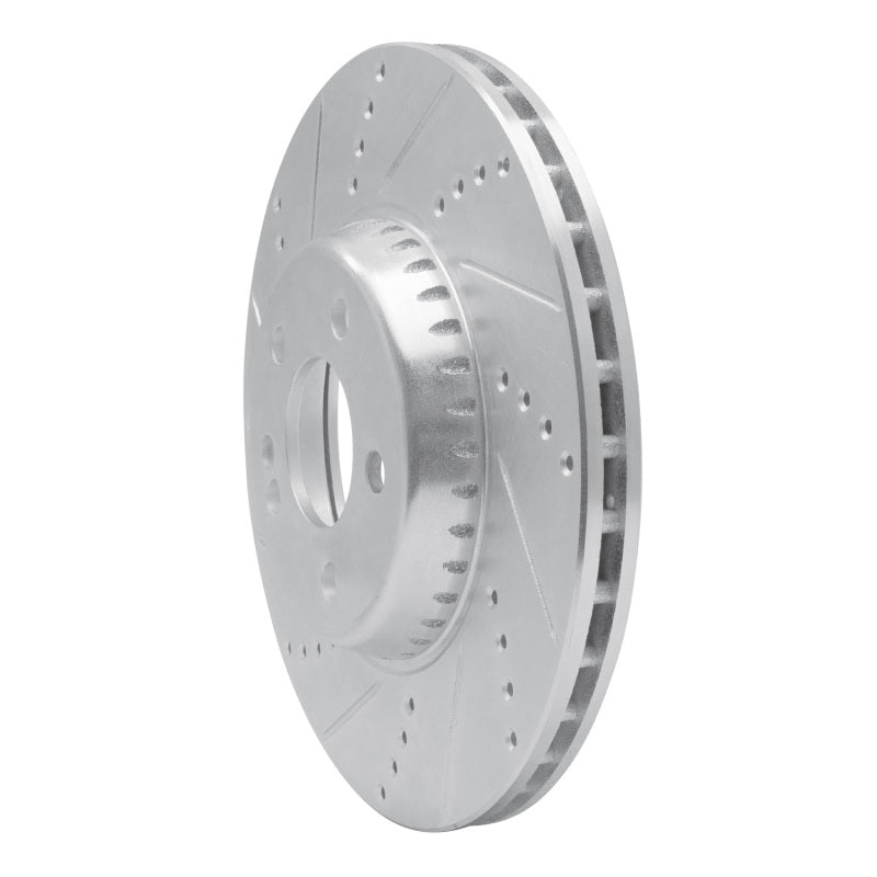 R1 16-23 Mercedes-Benz GLC350e Rear Left Drilled & Slotted Silver Brake Rotor