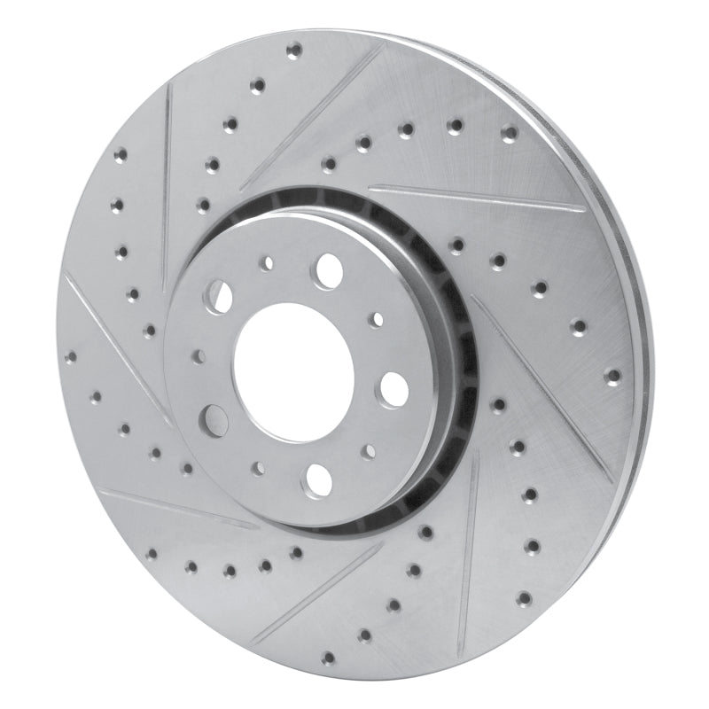 DFC 03-14 Volvo XC90 Front Left Drilled & Slotted Silver Brake Rotor