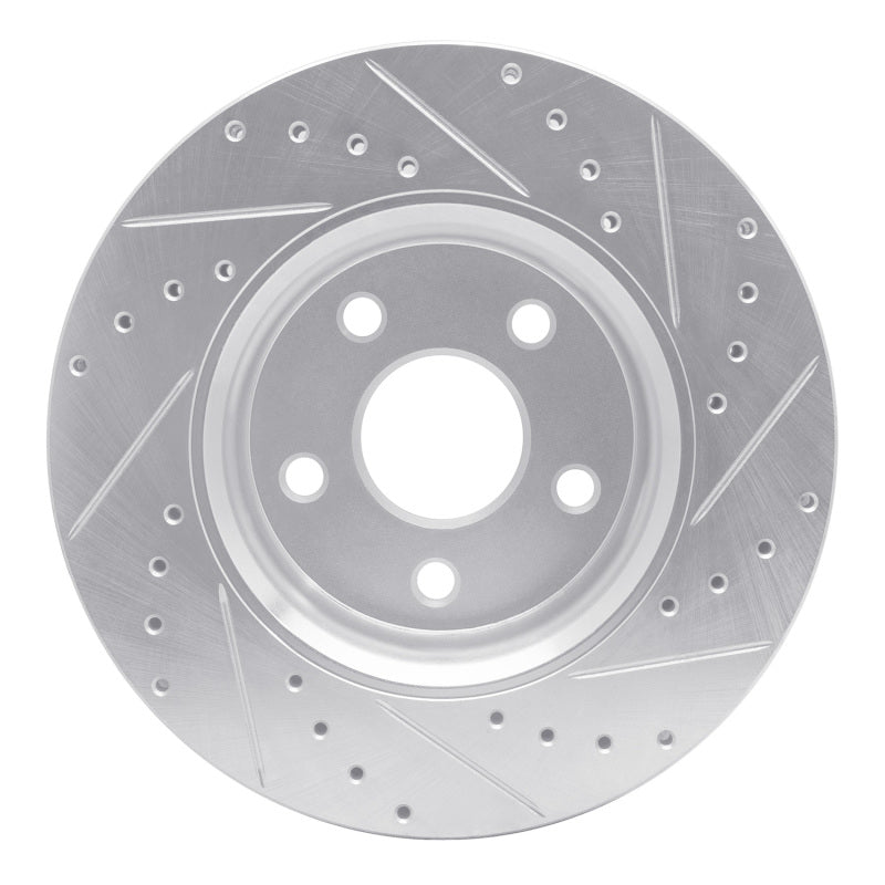 DFC 11-22 Dodge Durango Front Left Drilled & Slotted Silver Brake Rotor