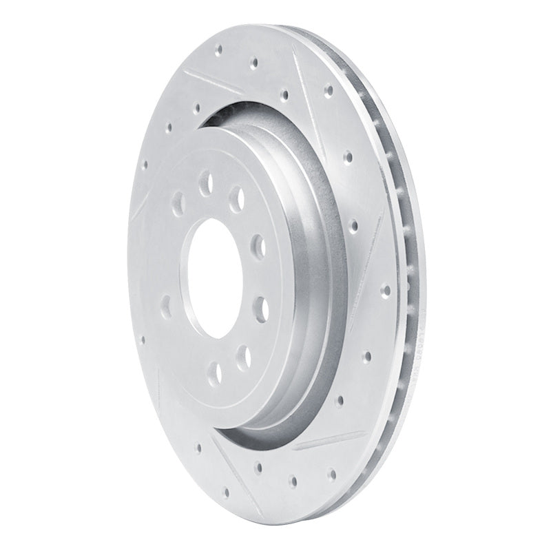 DFC 08-11 Saab 9-3X Rear Right Drilled & Slotted Silver Brake Rotor