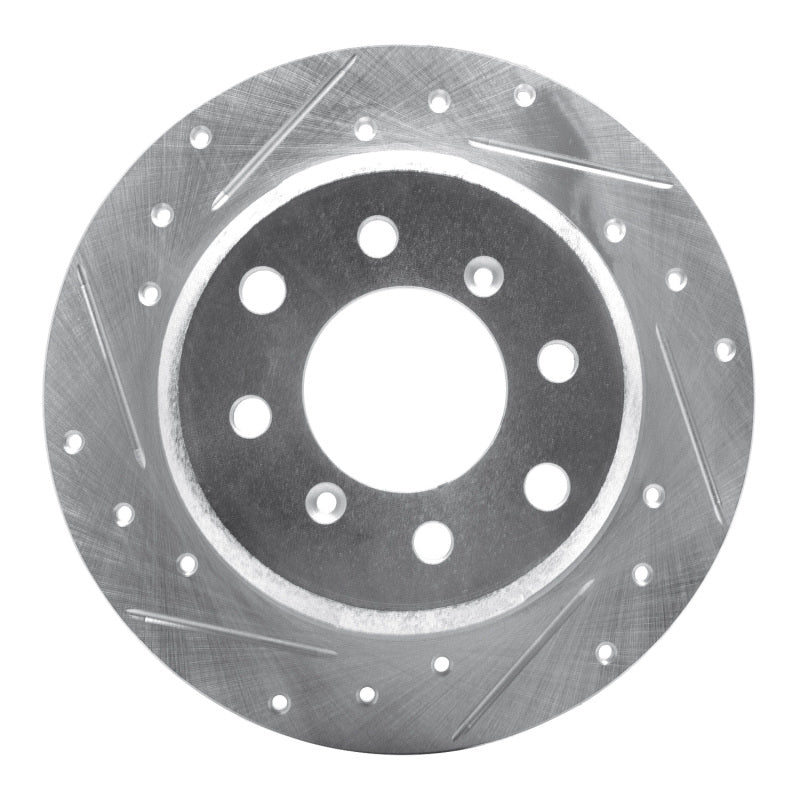 R1 64-94 Alfa Romeo Giulia Sprint Rear Left Drilled & Slotted Silver Brake Rotor