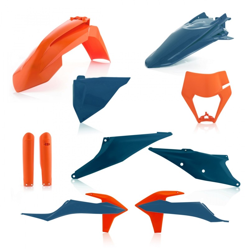 Acerbis 20-23 KTM 150-500 XCF-W/ XC-W-tpi/ EXC-tpi/ EXC-F Full Plastic Kit - Orange/Dark Blue