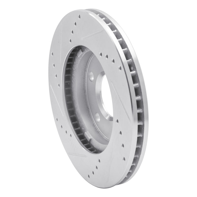 DFC 97-05 Chevrolet Malibu Front Right Drilled & Slotted Silver Brake Rotor